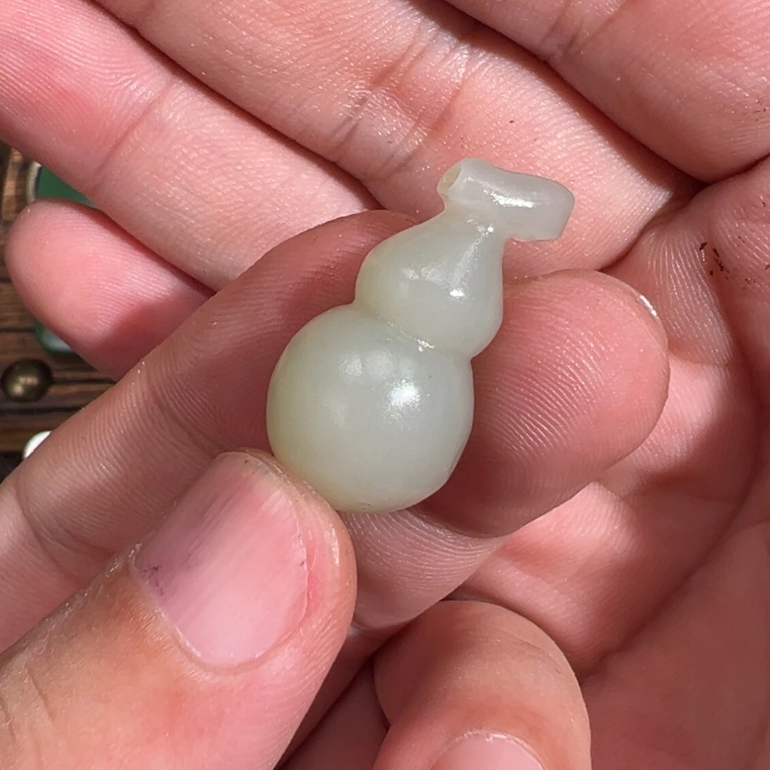 和田玉未镶嵌颈饰老且末手工葫芦28/14mm