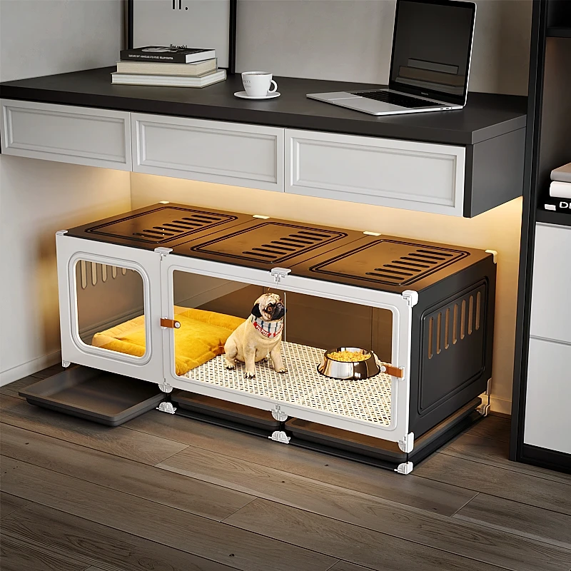 狗笼子小型犬带厕所一室一厅一卫狗窝家用泰迪柯基专用宠物狗别墅