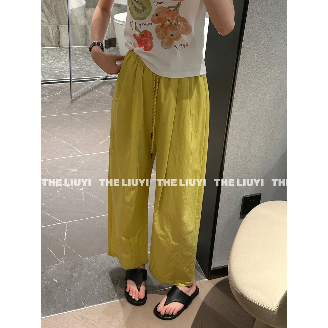 【LIUYI】零感空气裤~夏季百搭空气感九分气球裤55298