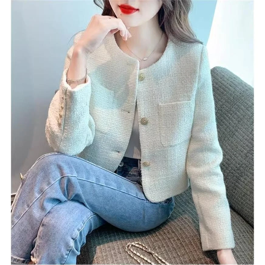 法式小香风短款外套女春秋季2025年新款高级感名媛气质小个子上衣