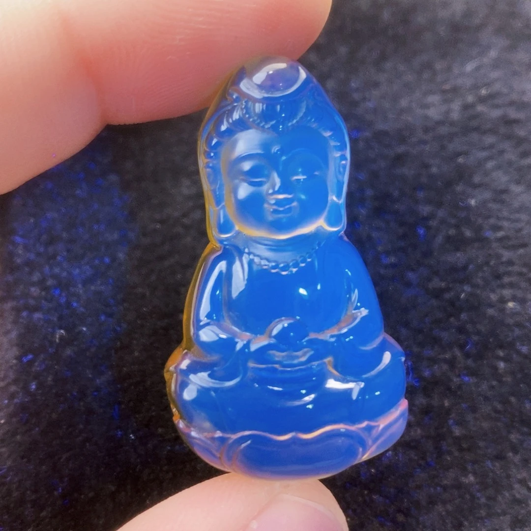 蓝珀未镶嵌吊坠(不含链)宝宝佛