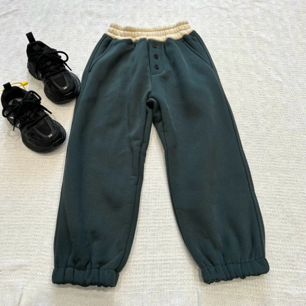 31743高端童装时尚百搭休闲加绒卫裤D2-1-3儿童女童休闲裤