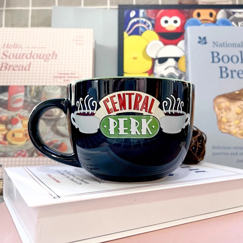 美剧老友记中央公园撞色风陶瓷马克杯大容量水杯早餐杯汤碗周边