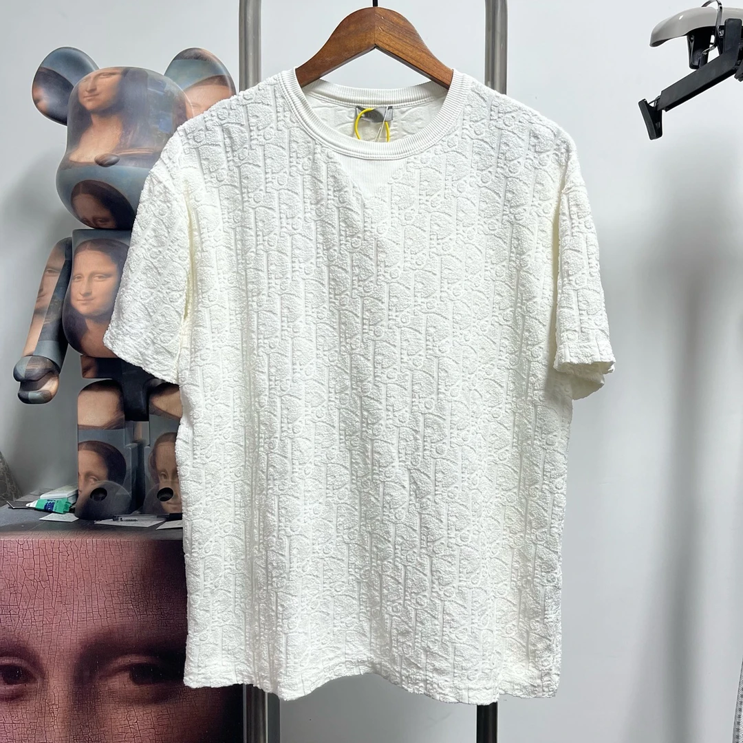 99新 DIOR/迪奥 满印毛巾短袖 L2213 尺码：S 衣长64 胸围55