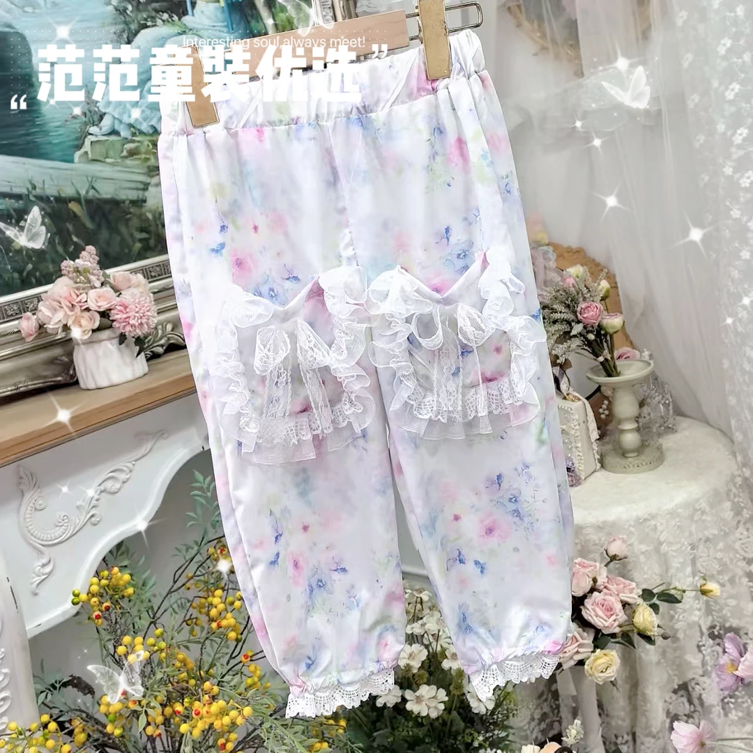 【范范童装优选】儿童韩系潮款【小碎花】春夏裤子25176