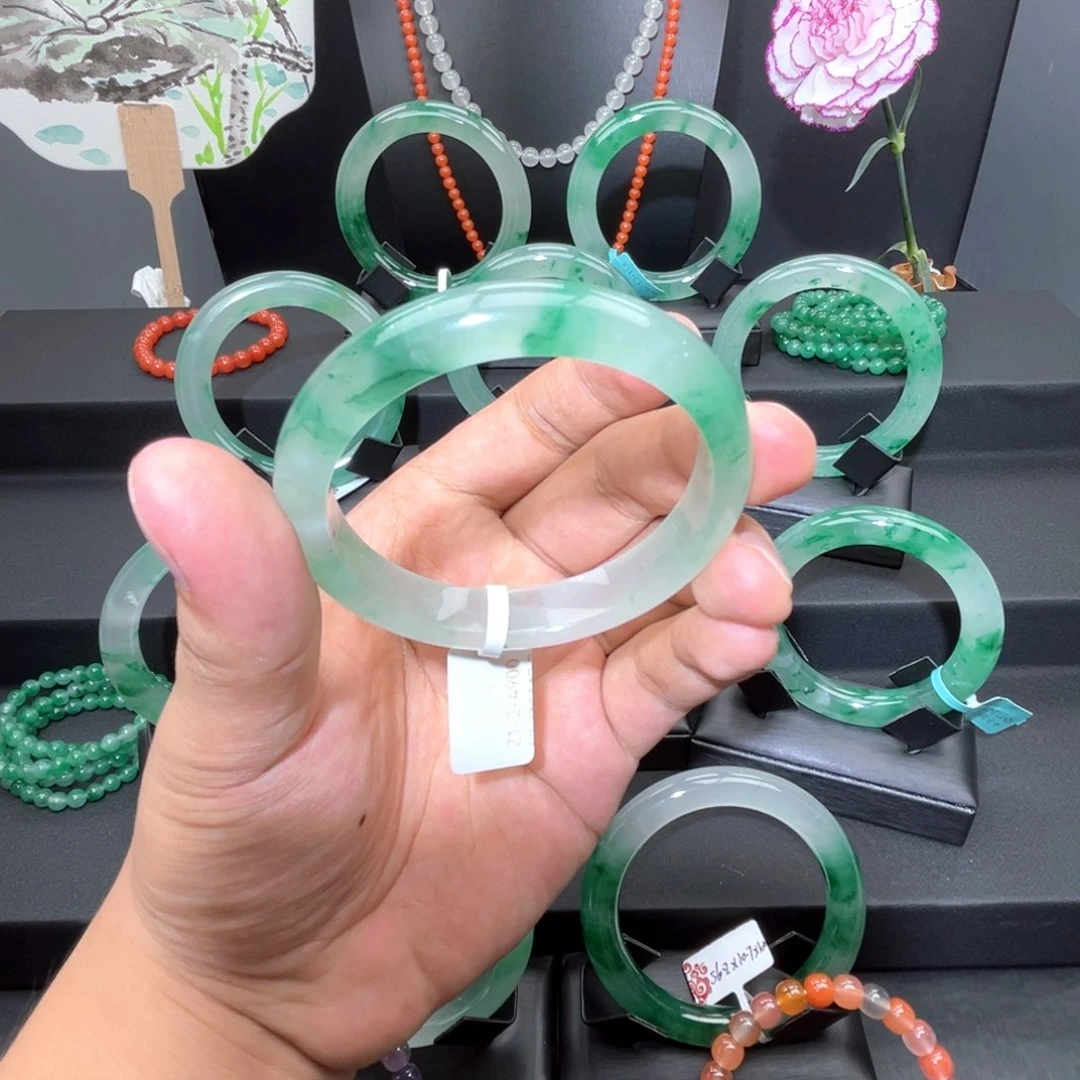 合金手镯石英质玉（非洲翠）