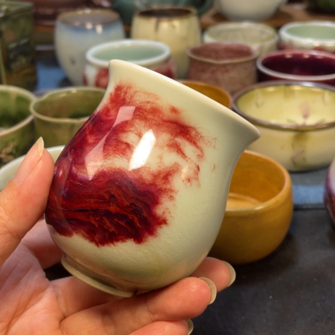 【闪购商品】摆件大*歌钧瓷手工杯