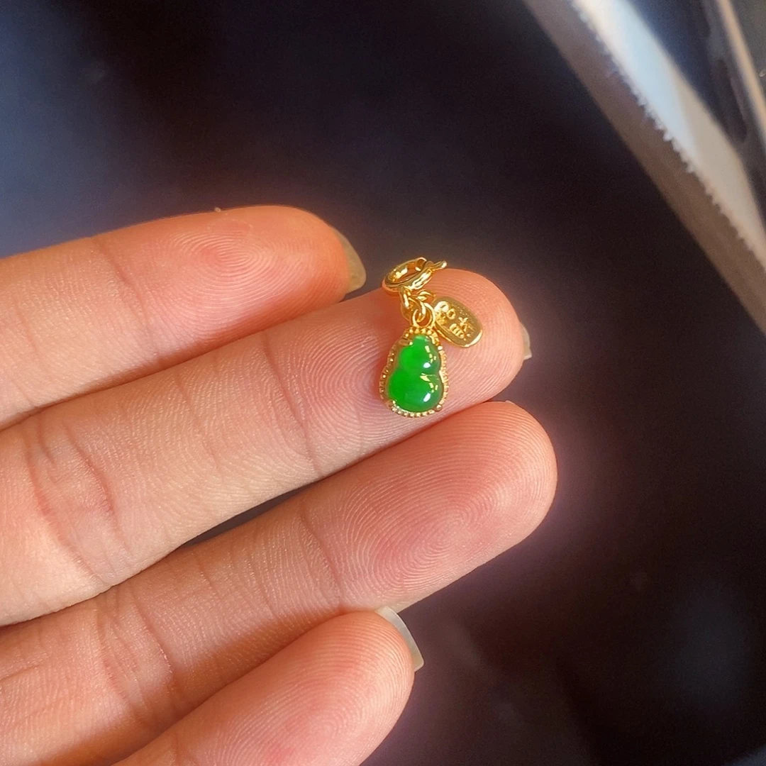 吊坠(不含链)银S925镶嵌翡翠