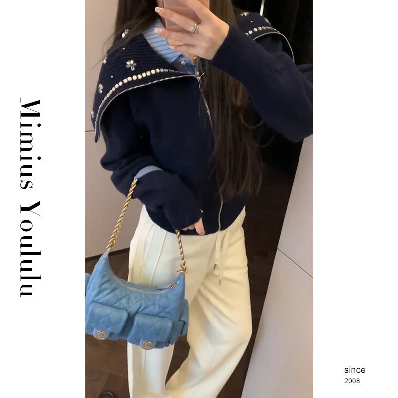 【mimius】&游鹿鹿 法式海军领针织开衫毛衣 汉服(春节前发)WF12078