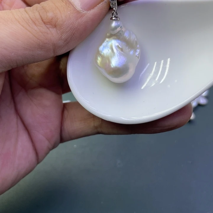 淡水珍珠吊坠(不含链)合金