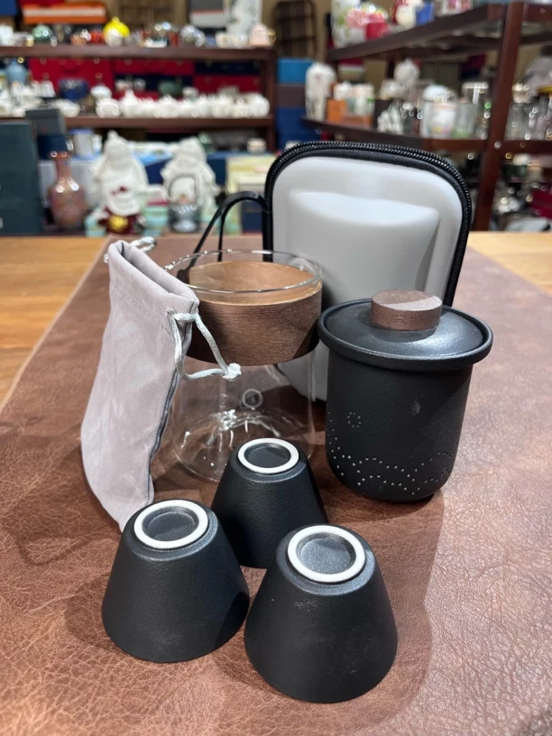 421路宝黑一壶三杯旅行茶具