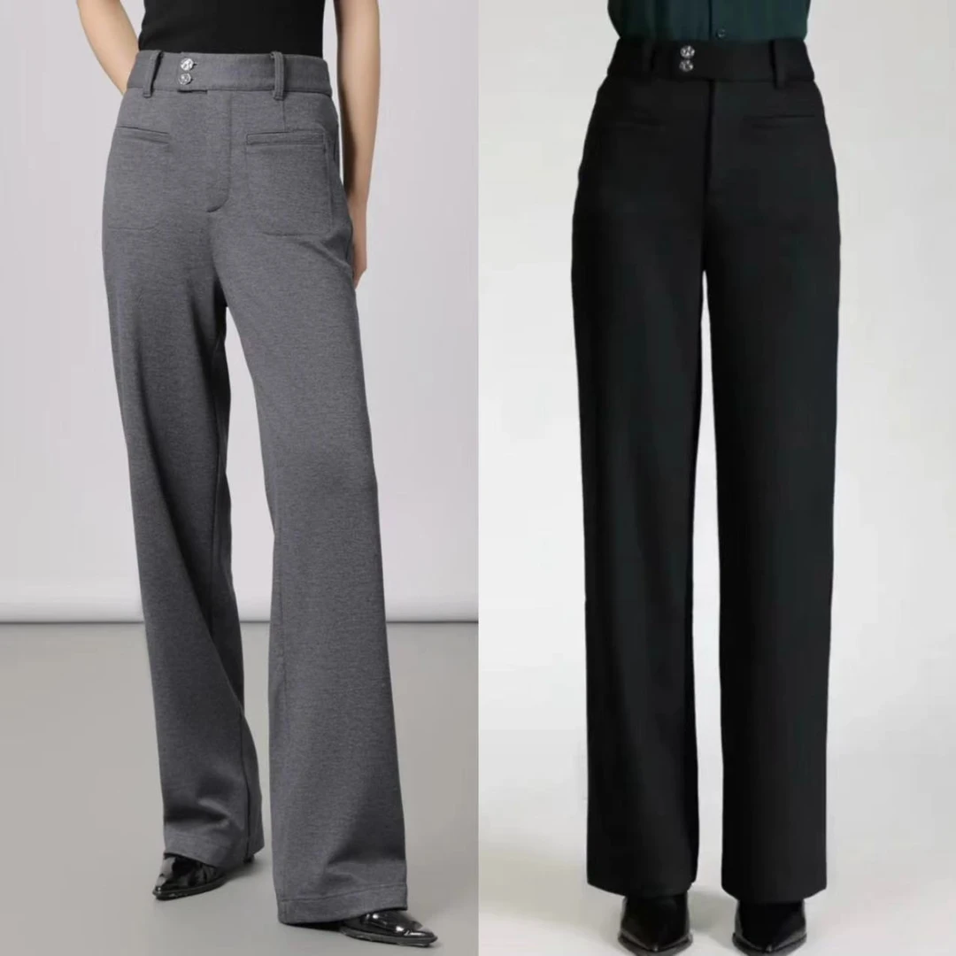 GIRDEAR/哥弟110019/1100469  冬款加绒保暖显瘦百搭高腰直筒裤