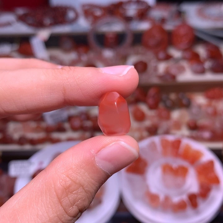 南红玛瑙合金珠宝半成品无相切面