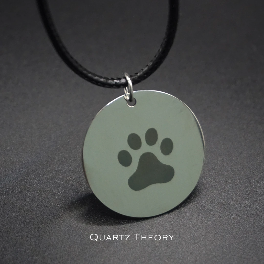 合金布艺项链 爆款小狗牌puppy项链diy情侣猫爪刻字百搭