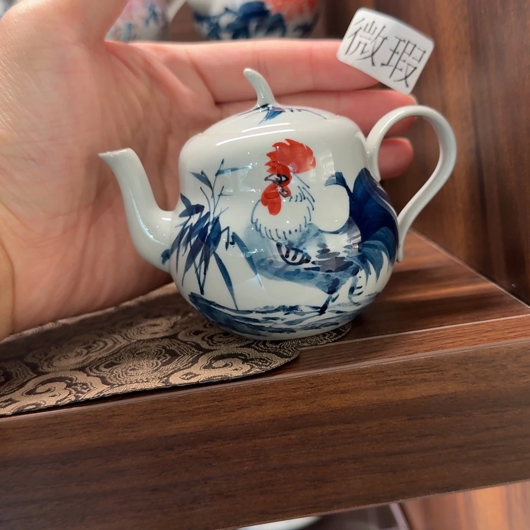 釉下彩纯手绘微瑕