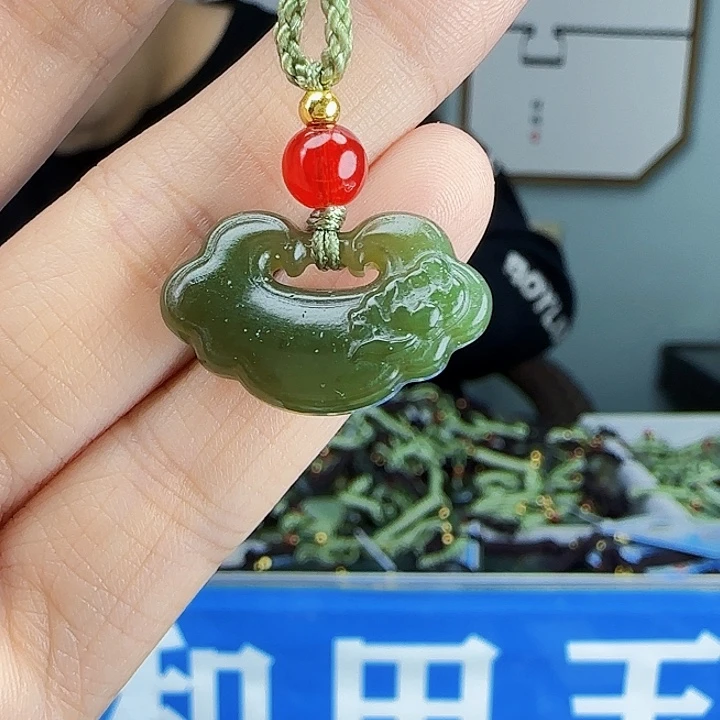 和田玉银S925镶嵌颈饰