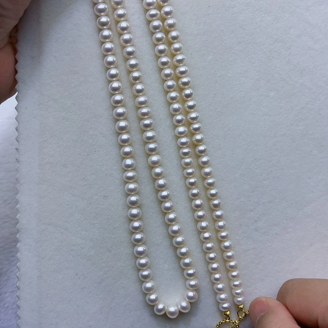 影****颈饰银S925镶嵌淡水珍珠