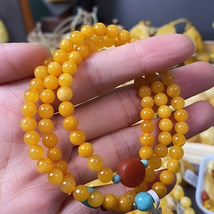 琥珀未镶嵌裸石多圈