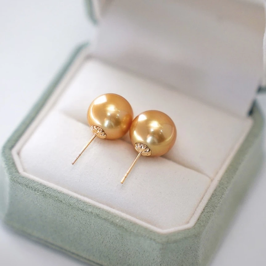 【小彤专属】【金乌】天然海水南洋金珠11-12耳钉多样性/发一RY8254