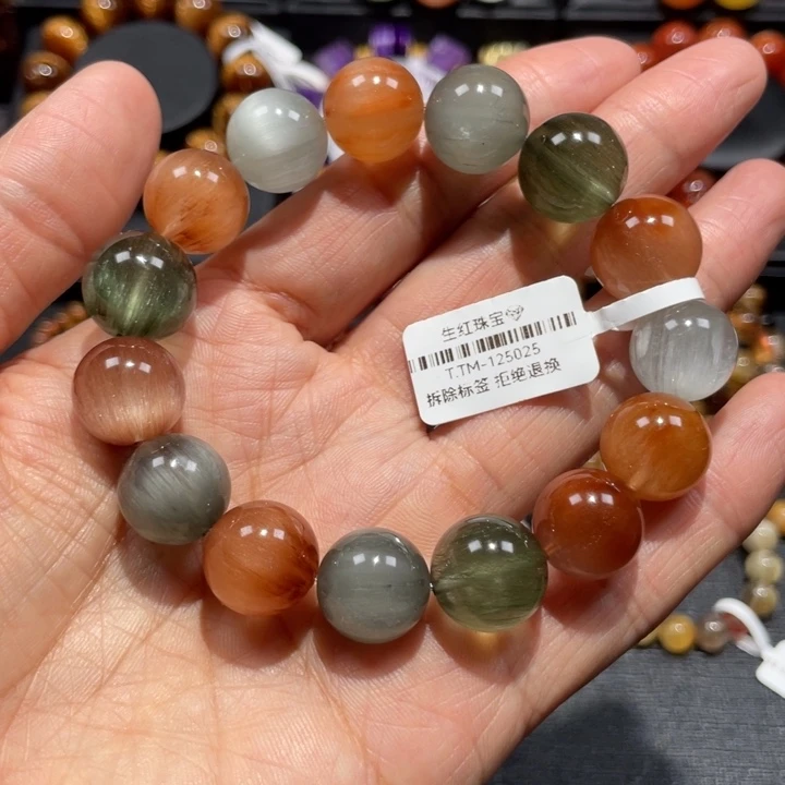 手链未镶嵌水晶彩兔毛14mm左右