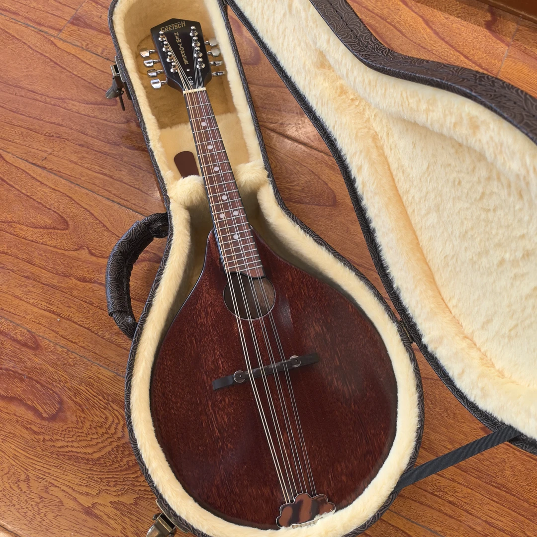 格瑞斯全单亮光棕色曼陀铃（带琴箱）