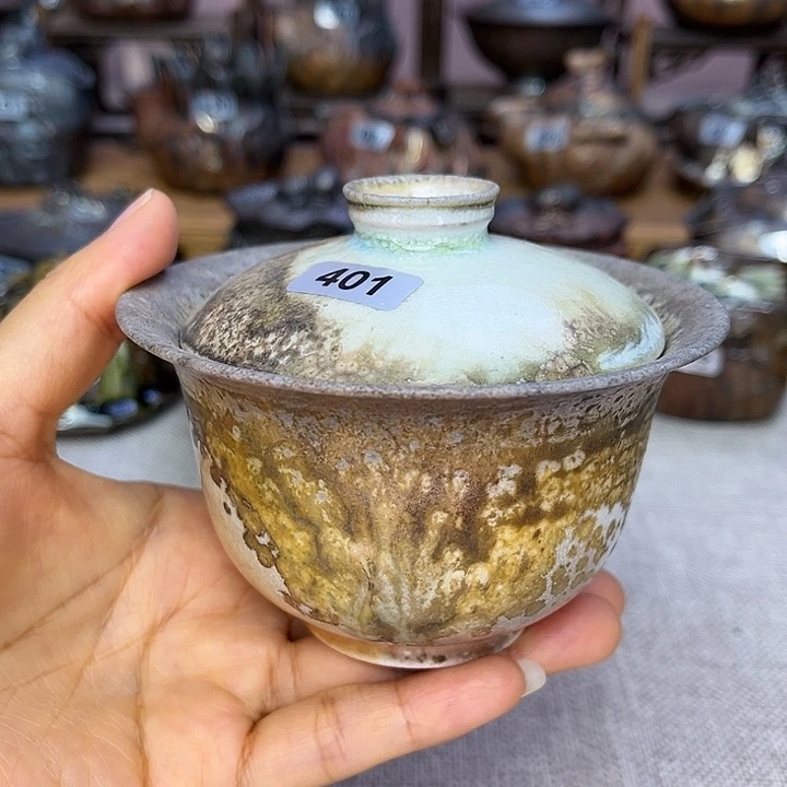 裸柴烧陶瓷手工茶器