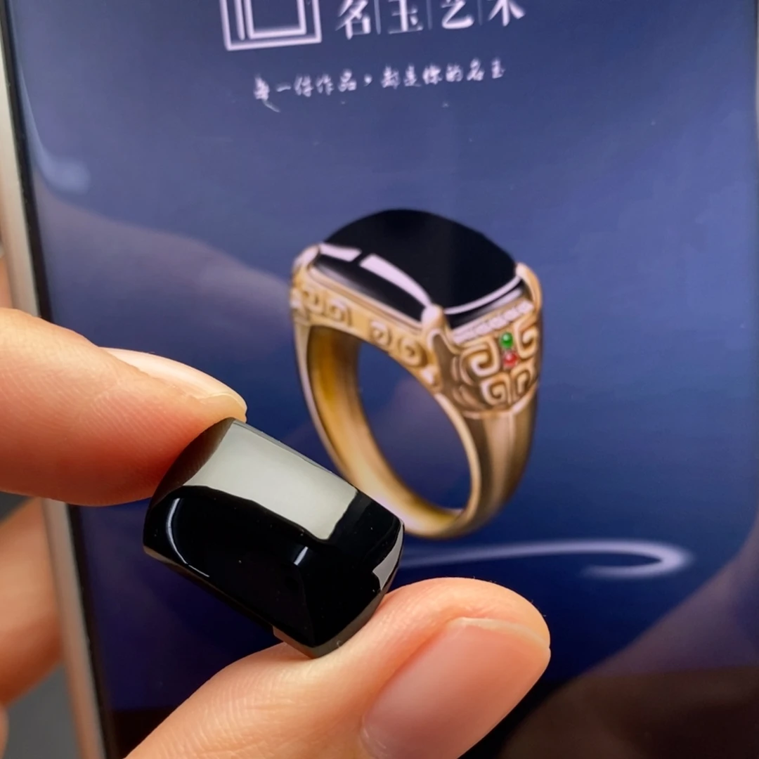 定制翡翠未镶嵌   十级黑 墨翠