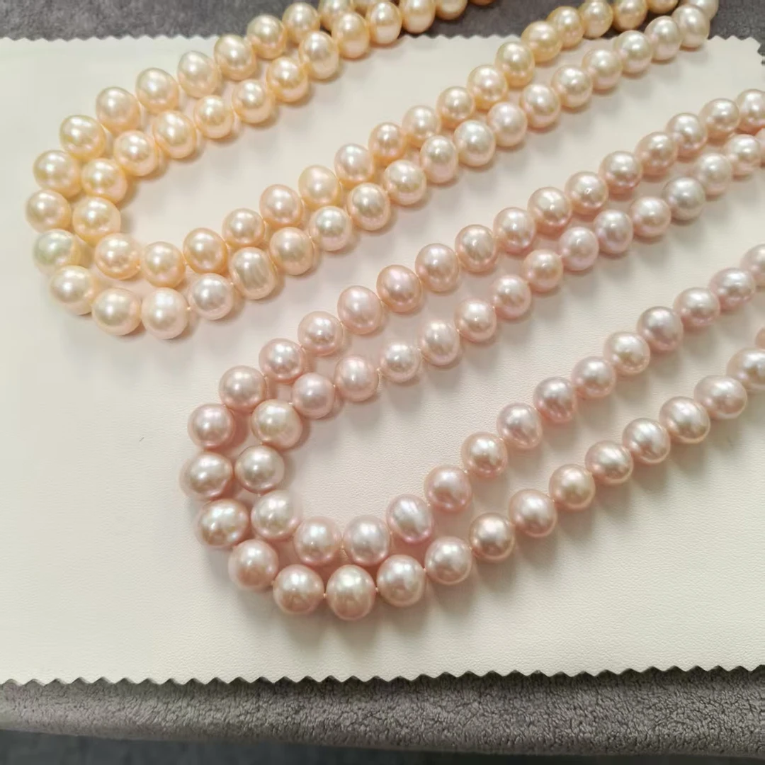 【乔森-甄香】怪色“鹅蛋奶奶”淡水无核珍珠项链10-12mm（多样性发一）