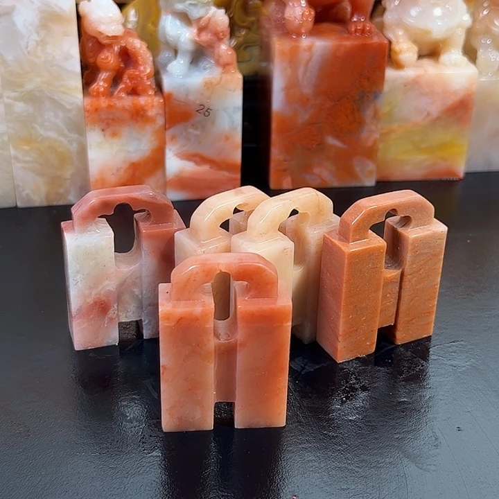 印石昌化石5个连珠印