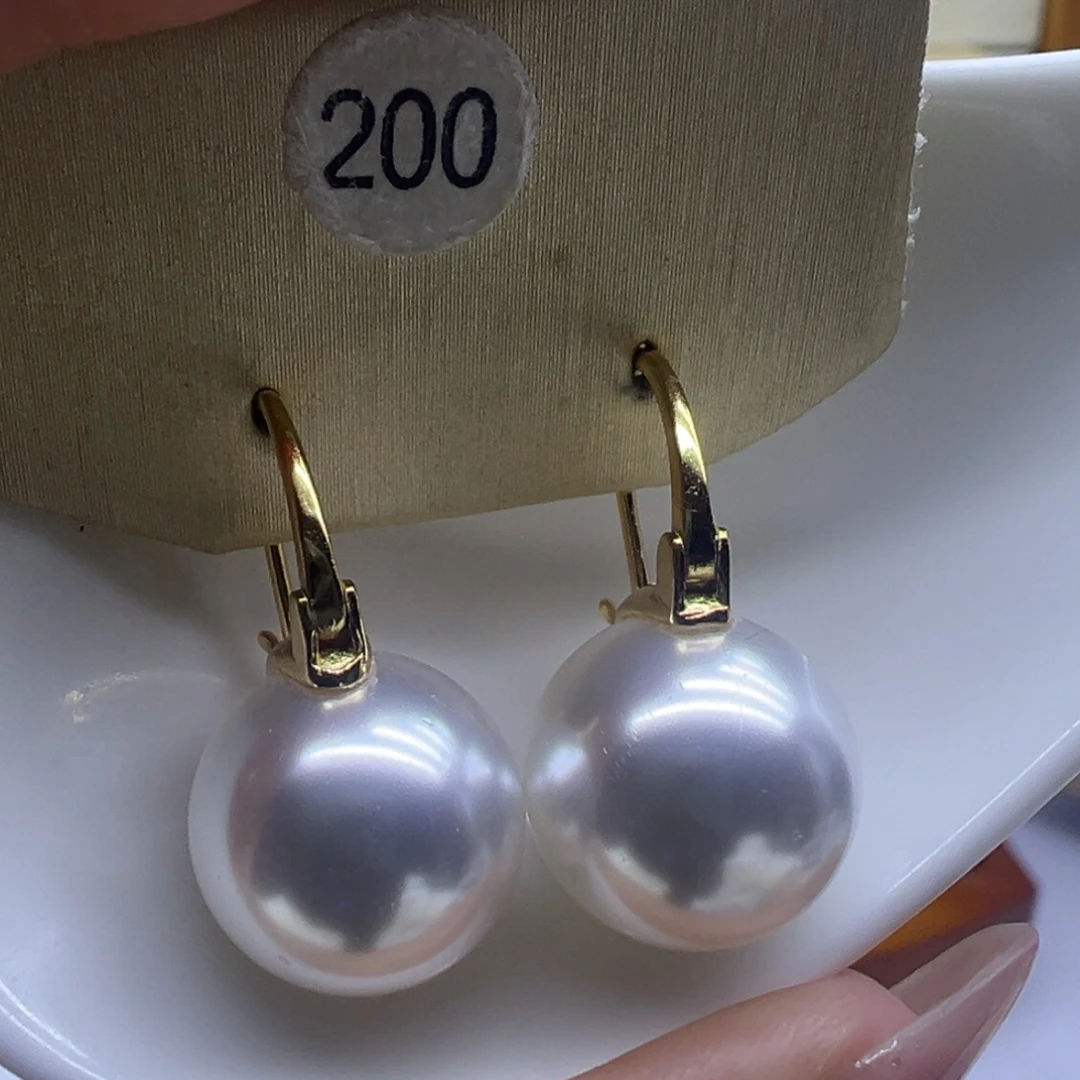 银S925镶嵌淡水珍珠耳饰