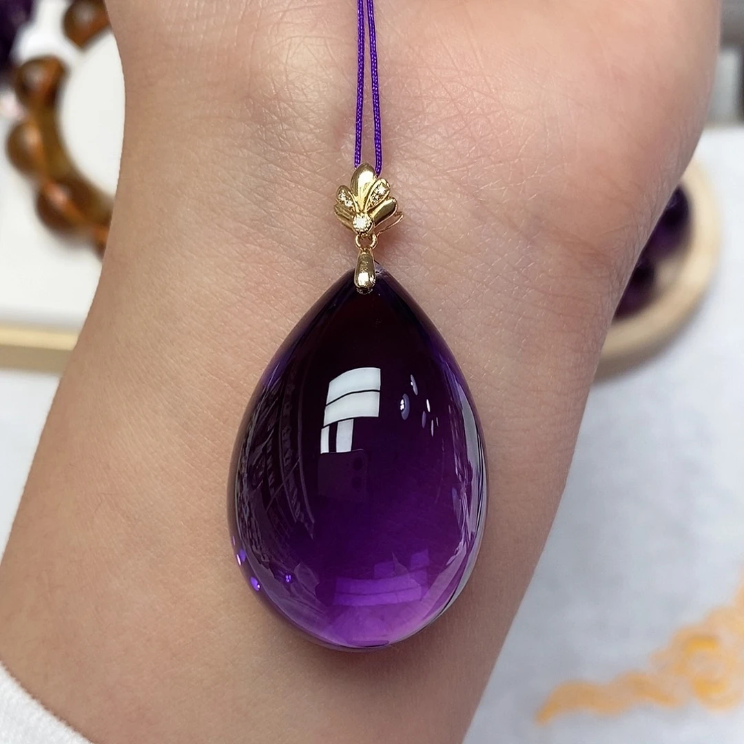 吊坠(赠链)18K金镶嵌紫晶