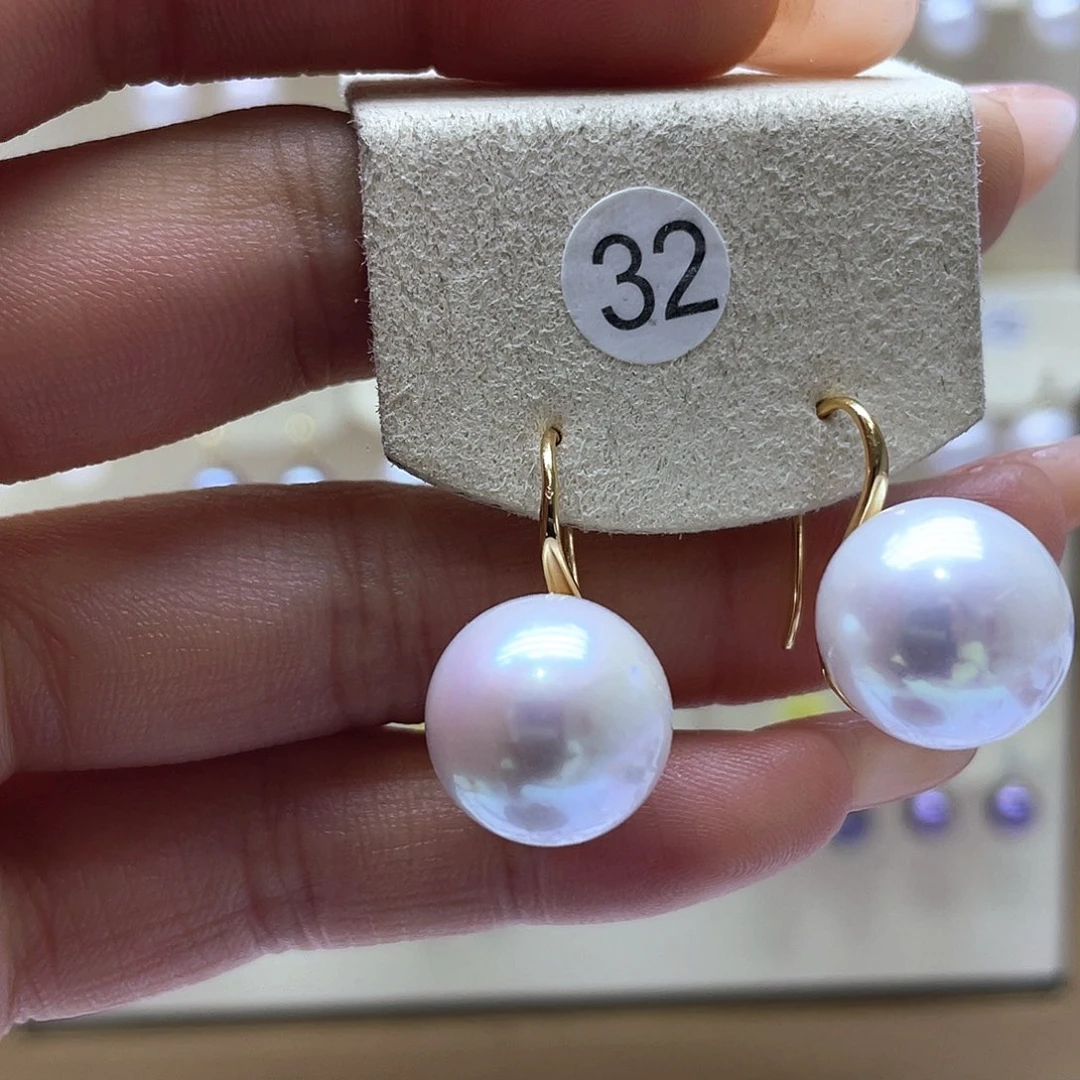 淡水珍珠耳饰银S925镶嵌