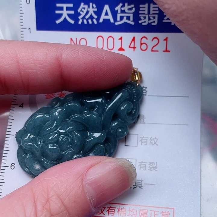 翡翠未镶嵌吊坠(赠链)