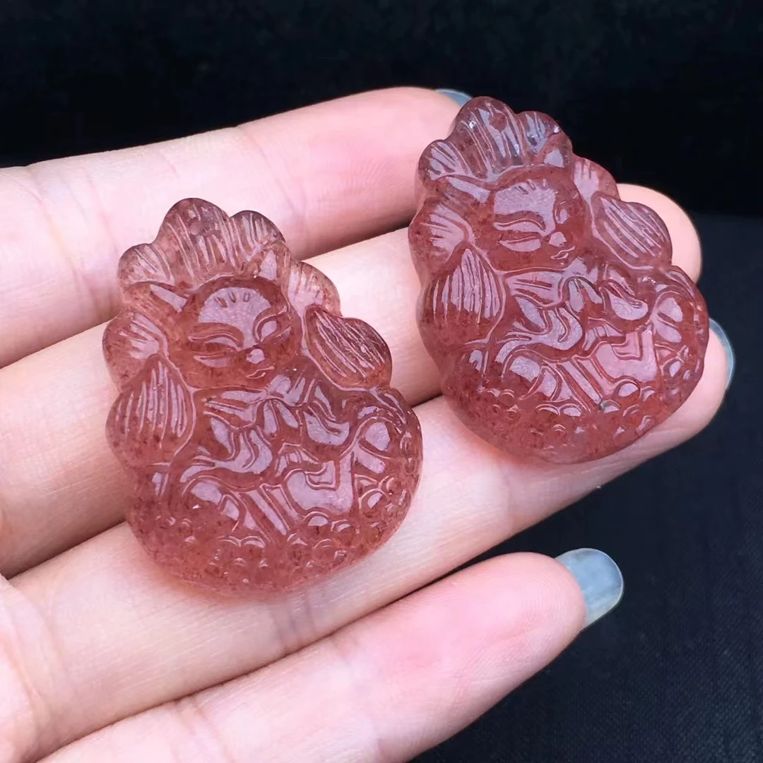非金属莫桑石吊坠 SS587天然晶狐牌吊坠