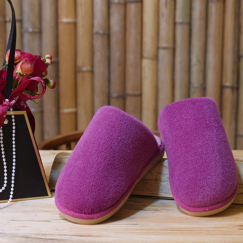 情侣家用居家待客棉拖鞋男女室内防滑厚软底保暖踩屎感毛绒棉拖