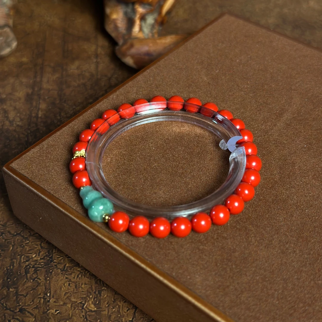 天然辰砂国风葫芦朱砂手串