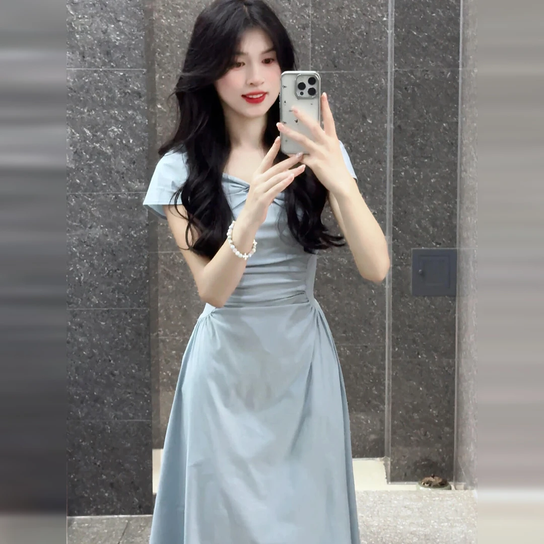 4369简单大方得体巨好看连衣裙子女夏季2025新款今年流行漂亮长裙