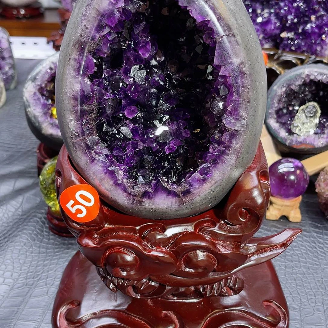 合***妍未镶嵌紫晶大型摆件（非配饰）