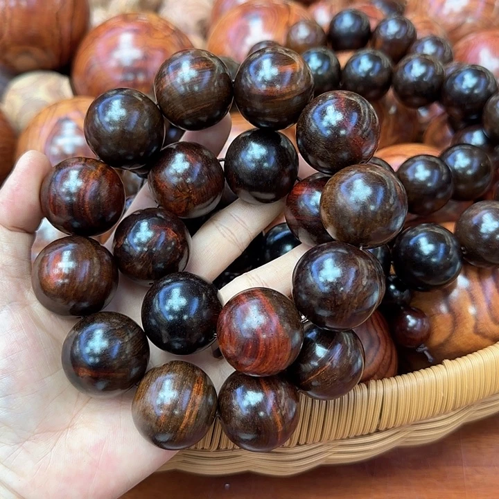 黄花梨/降香黄檀3.0/19颗老挝大红酸枝
