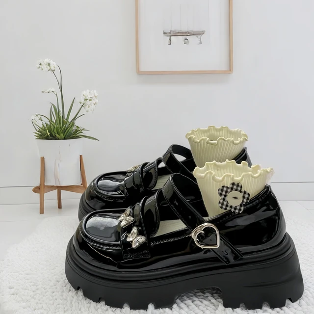 厚底小皮鞋女春秋2025百搭英伦法式黑色jk配裙子复古日系乐福单鞋