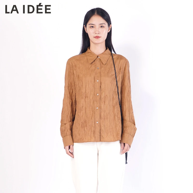 罗兰伊杜/LAIDEE百搭长袖秋季衬衣休闲时尚秋冬女款