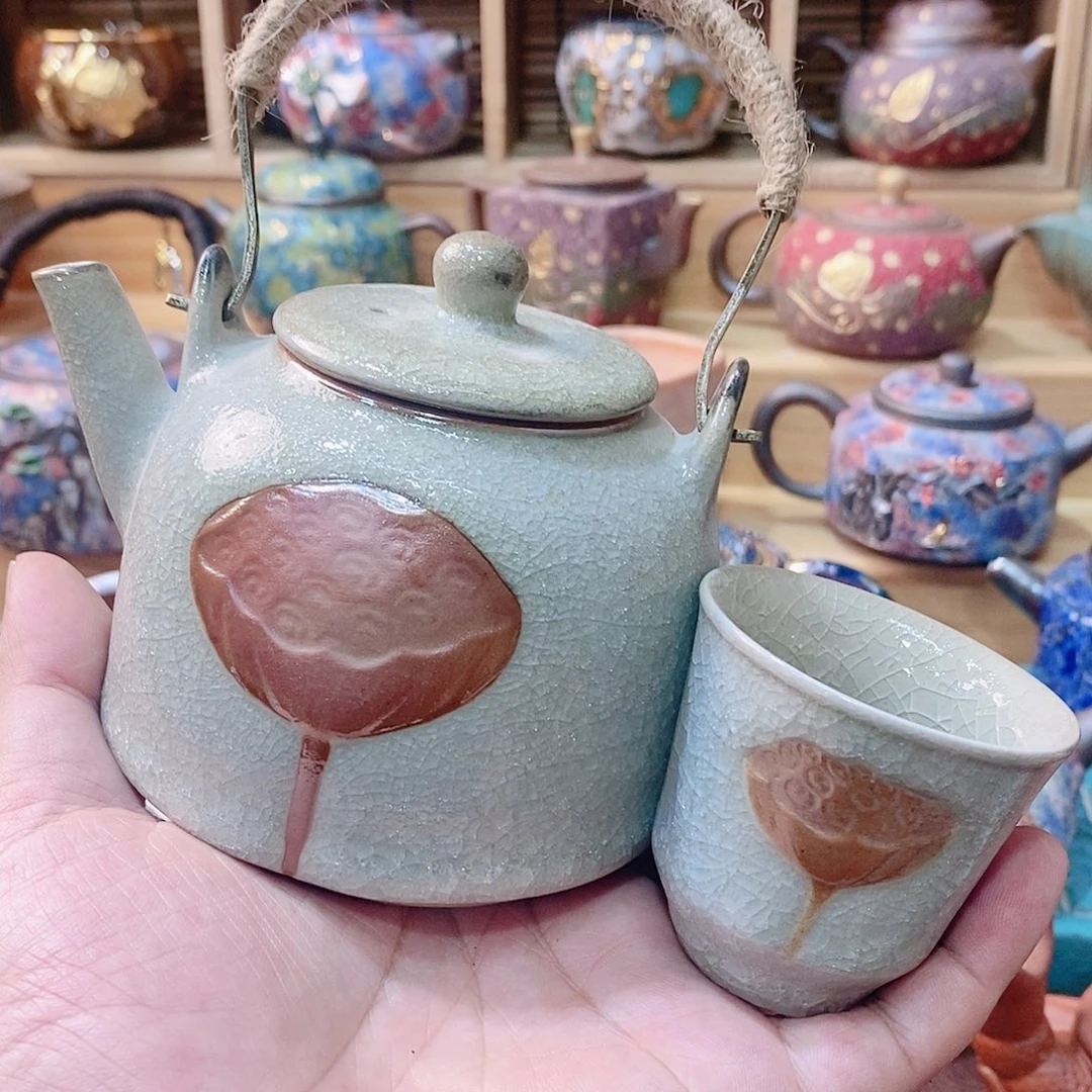 粗陶志野柴烧茶器