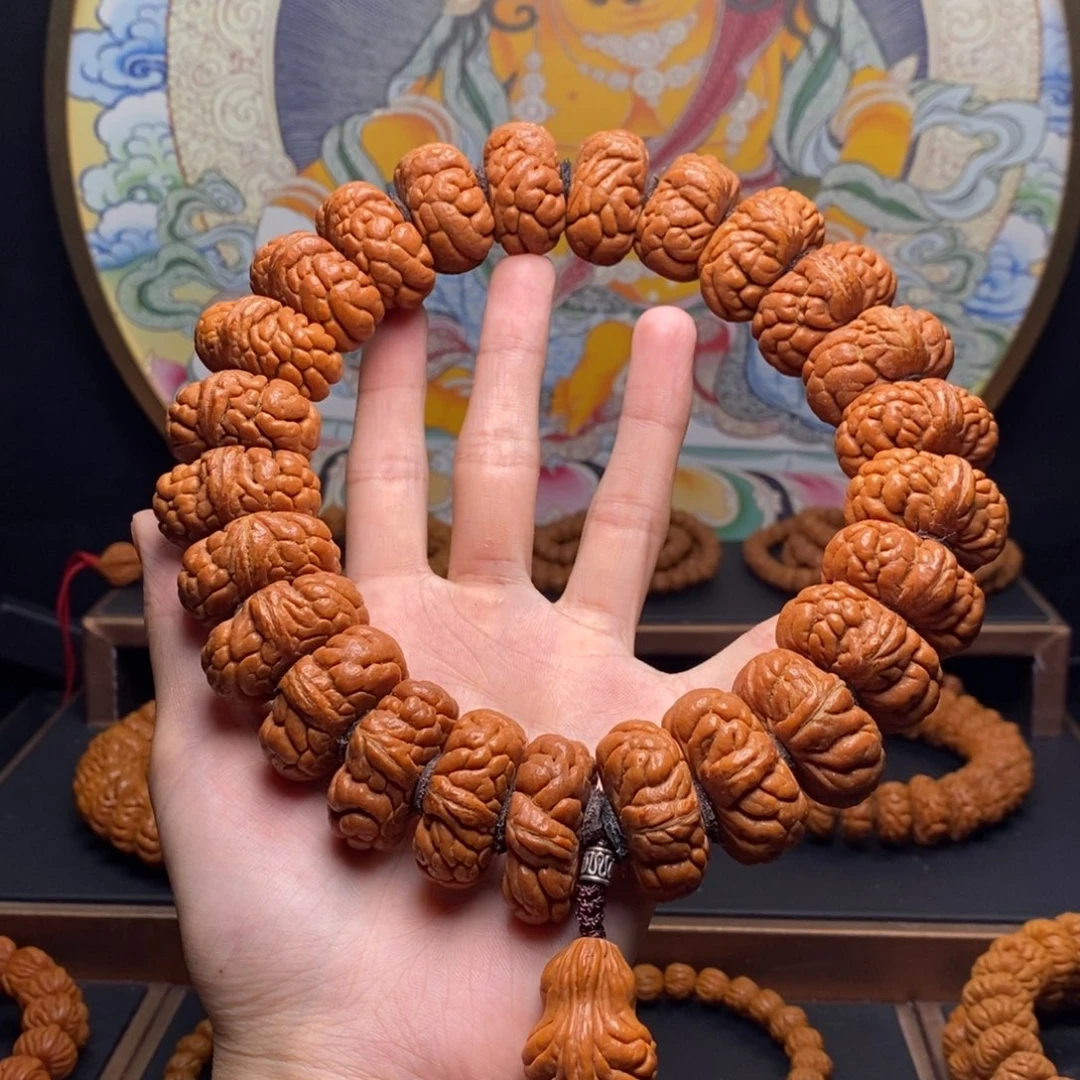 手串桃核鱼***见龙纹桃核矮霸