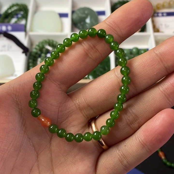 和田玉（碧玉）手链未镶嵌