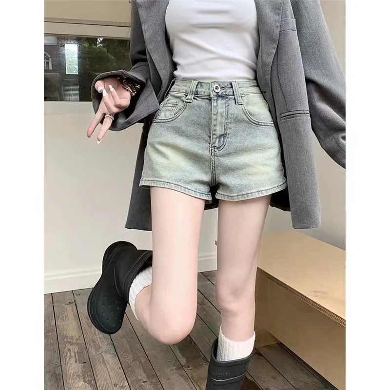 【非主图款】拍一发二 夏季A版短裤高腰渐变短裤小个子辣妹大码外穿