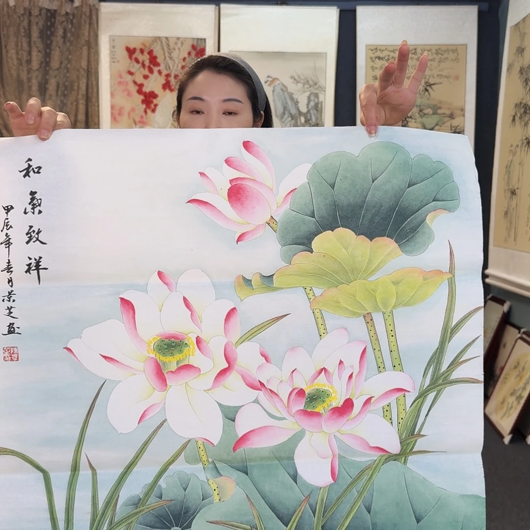 纯手绘国画作品好看