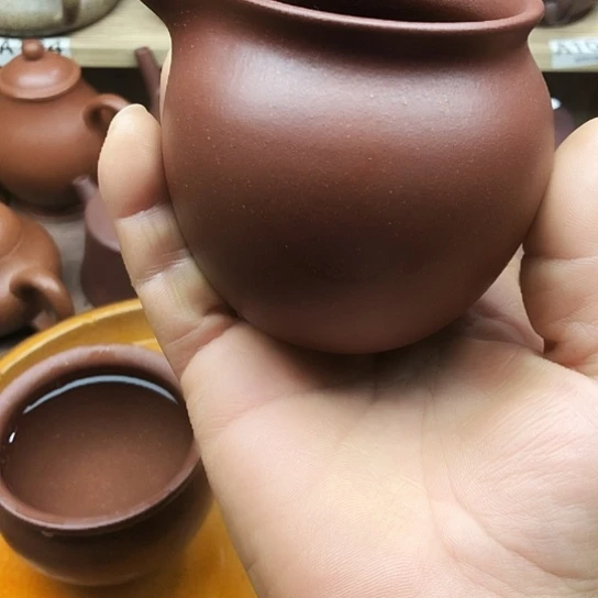 紫砂茶壶紫泥公道杯230豪升左右