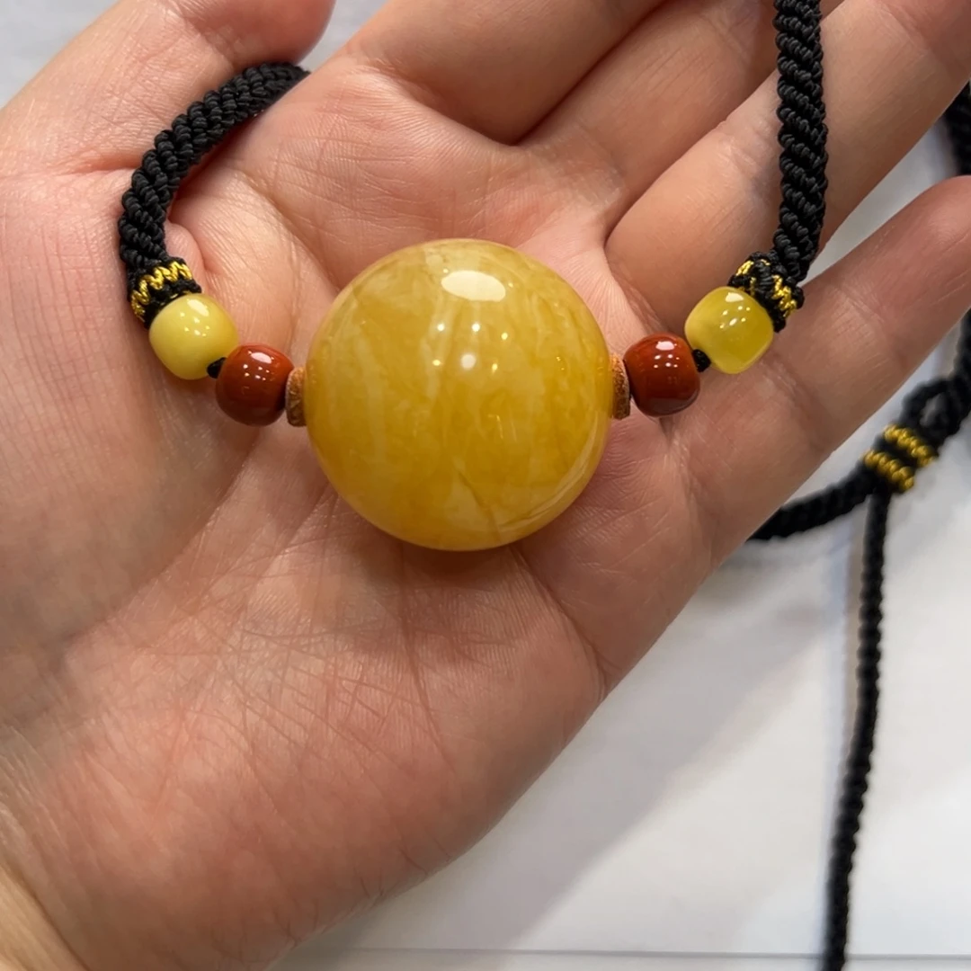 八***財琥珀未镶嵌颈饰蜜蜡颈链