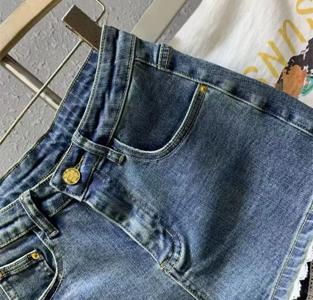 高腰短裤女显瘦休闲花边短裤