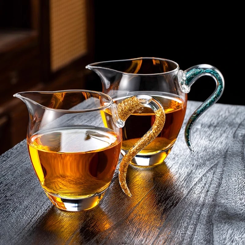 高档水晶玻璃公道杯手工家用创意大容量大号加厚耐热分茶茶道